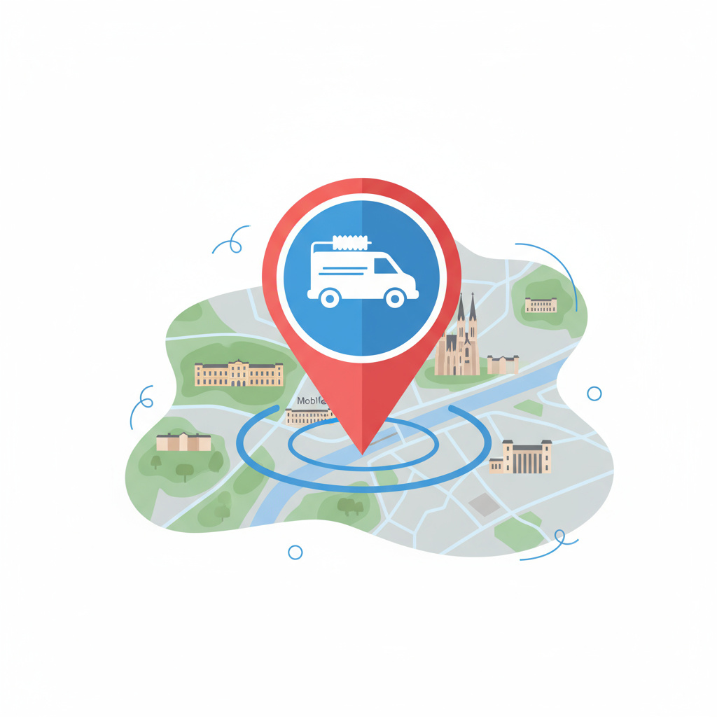 Servicegebiet Wien – symbolische Karte